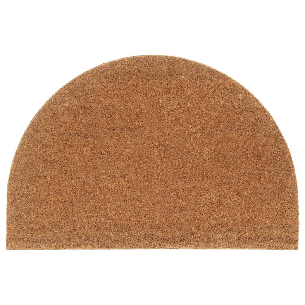 Vidaxx dørmåtte halvcirkulær 60x90 cm tuftet kokosfiber natur