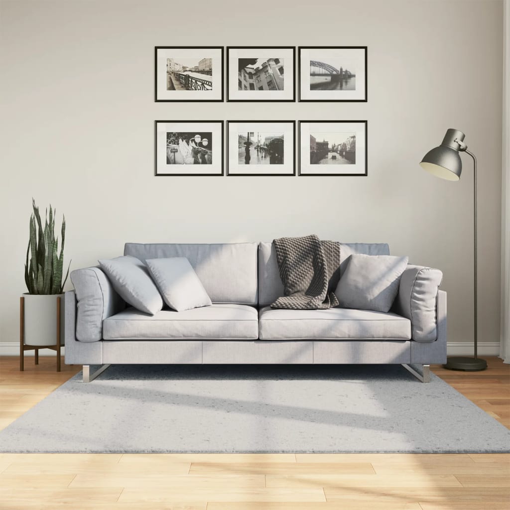 Vidaxx tæppe huarte kort luv blødt vaskbart 160x160 cm grå