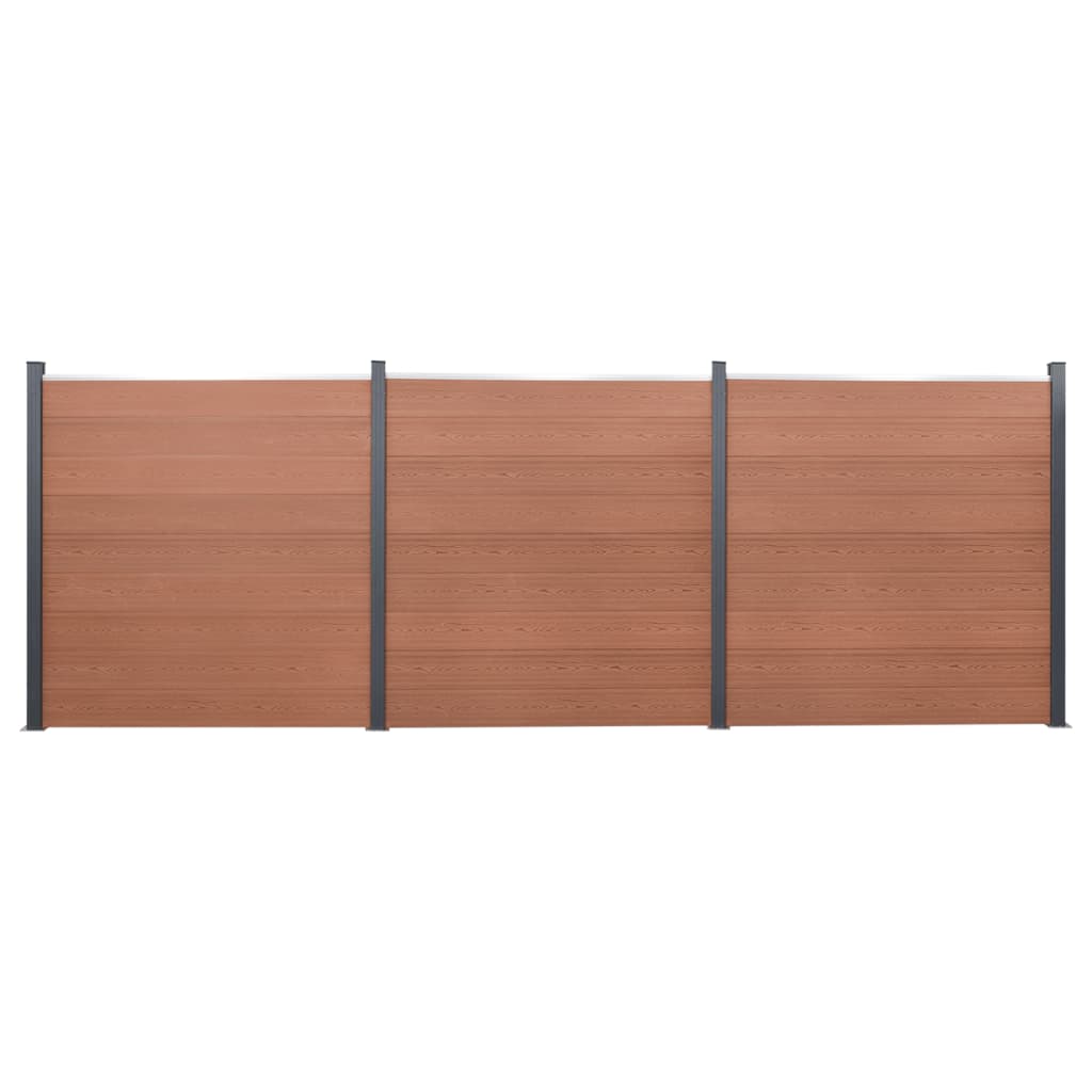 VidaXL Hegnspanelsæt 526x186 cm HKC brun