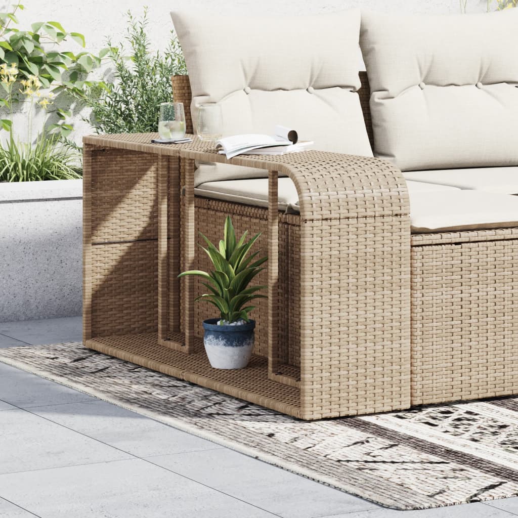VidaXL opbevaringshylder 2 stk polyrattan beige