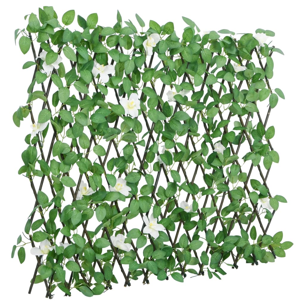Vidaxx kunstig efeuplante på udvideligt espalier 186x30 cm grøn