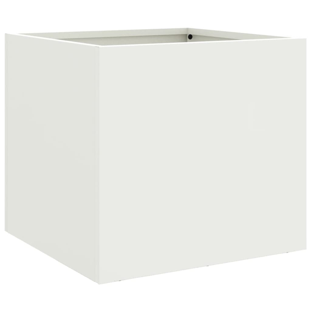 Vidaxx plantekasse 32x30x29 cm stål hvid