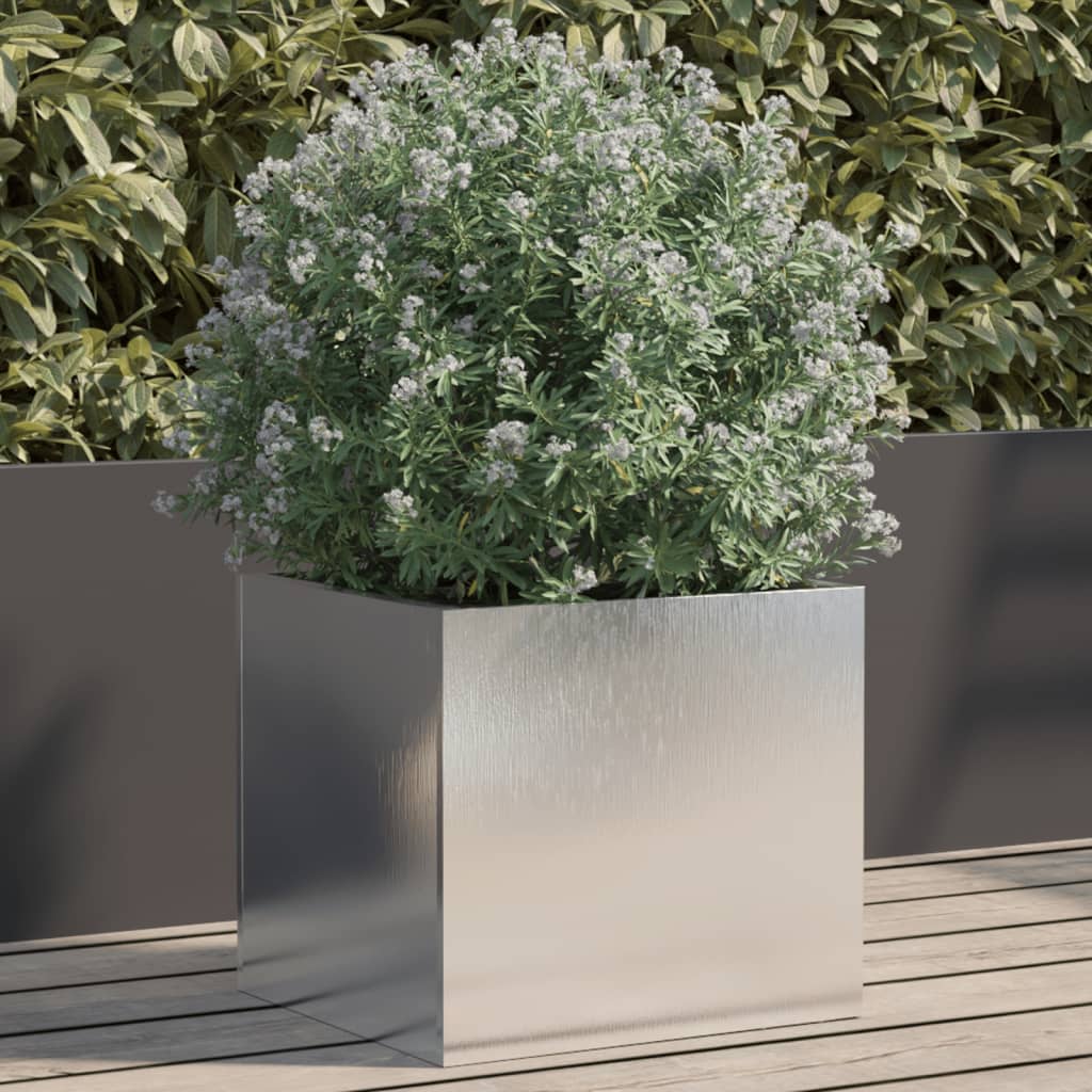 Vidaxx plantekasse 32x30x29 cm rustfrit stål sølvfarvet