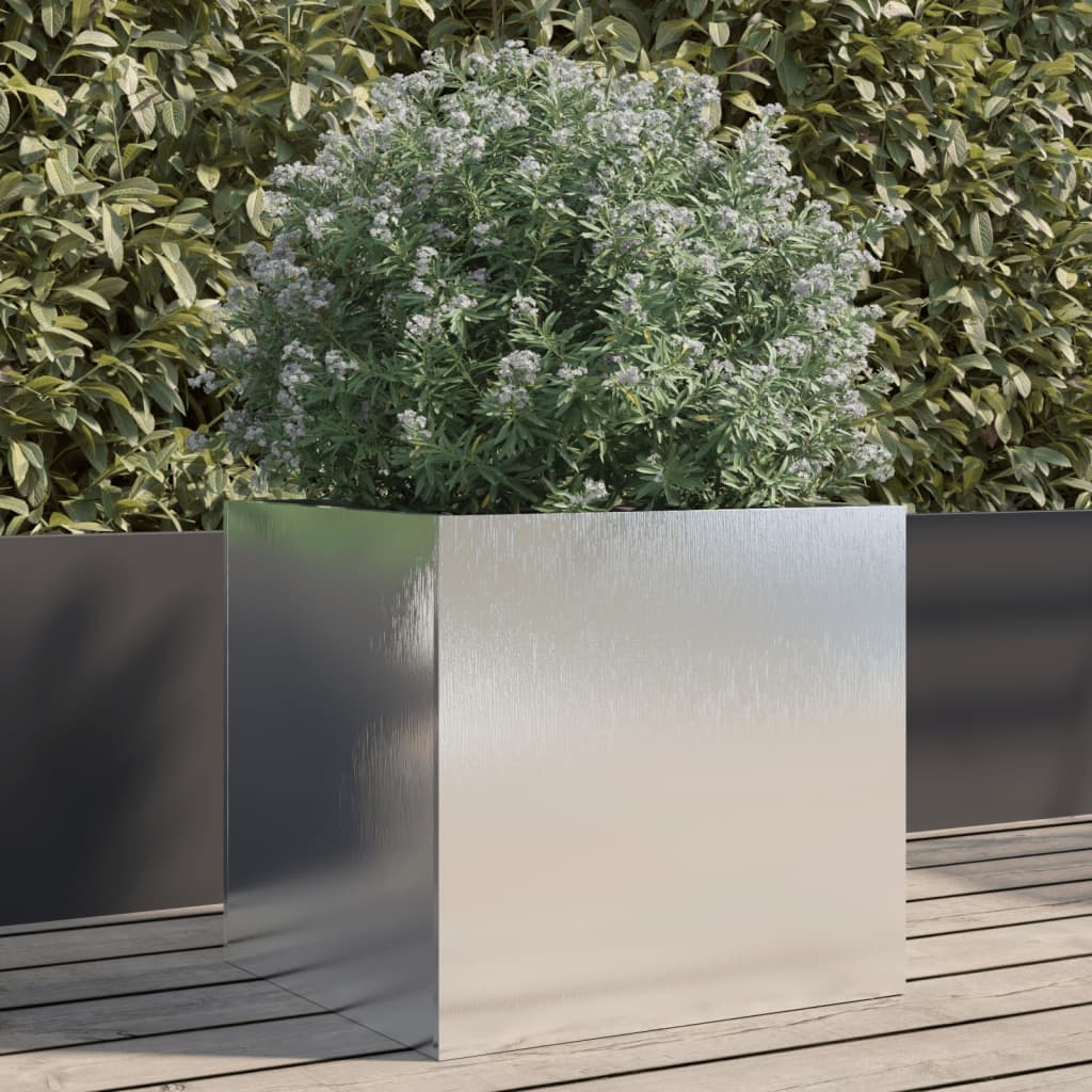 Vidaxx plantekasse 42x40x39 cm rustfrit stål sølvfarvet