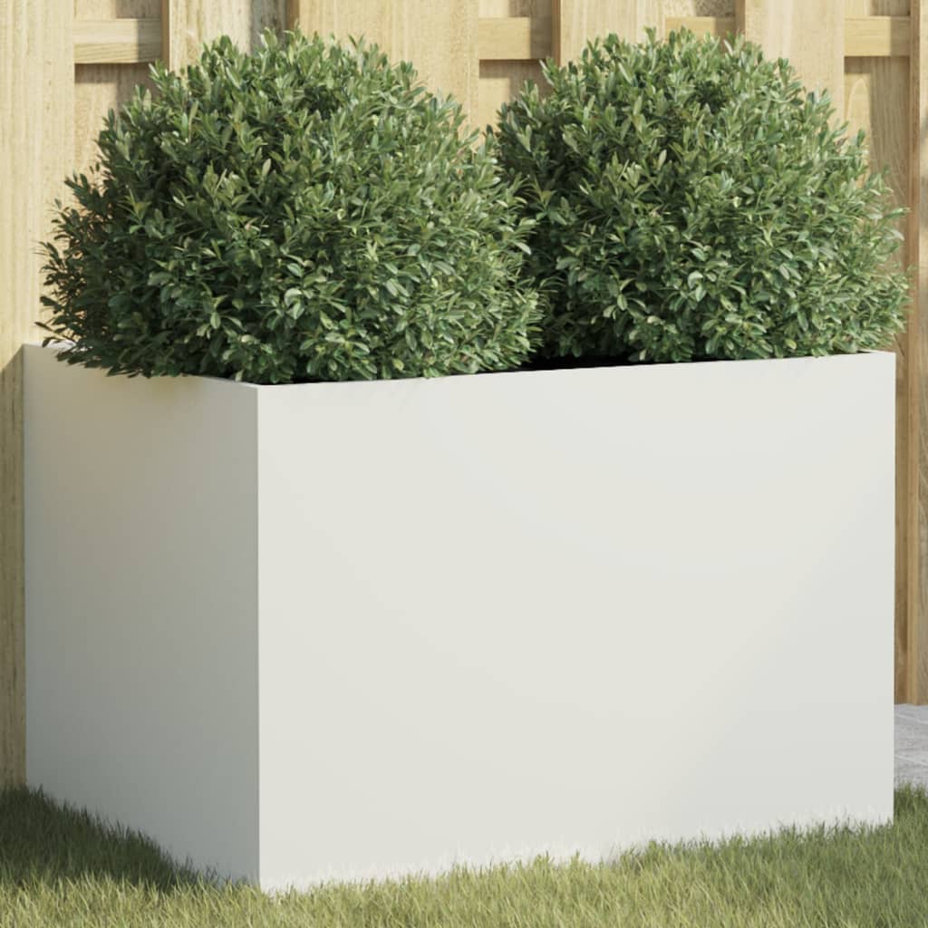 Vidaxx plantekasse 62x47x46 cm stål hvid