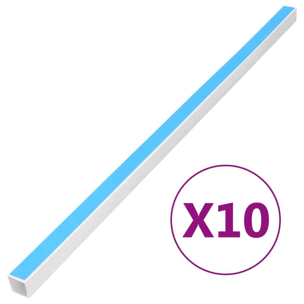 Vidaxxl kabelkanal selvklæbende 15x10 mm 10 m PVC