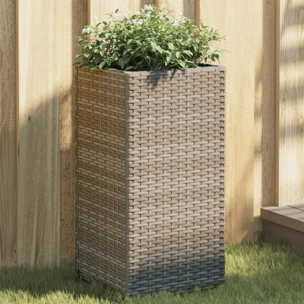 Vidaxx plantekasser 2 stk 30x30x60 cm polyrattangrå