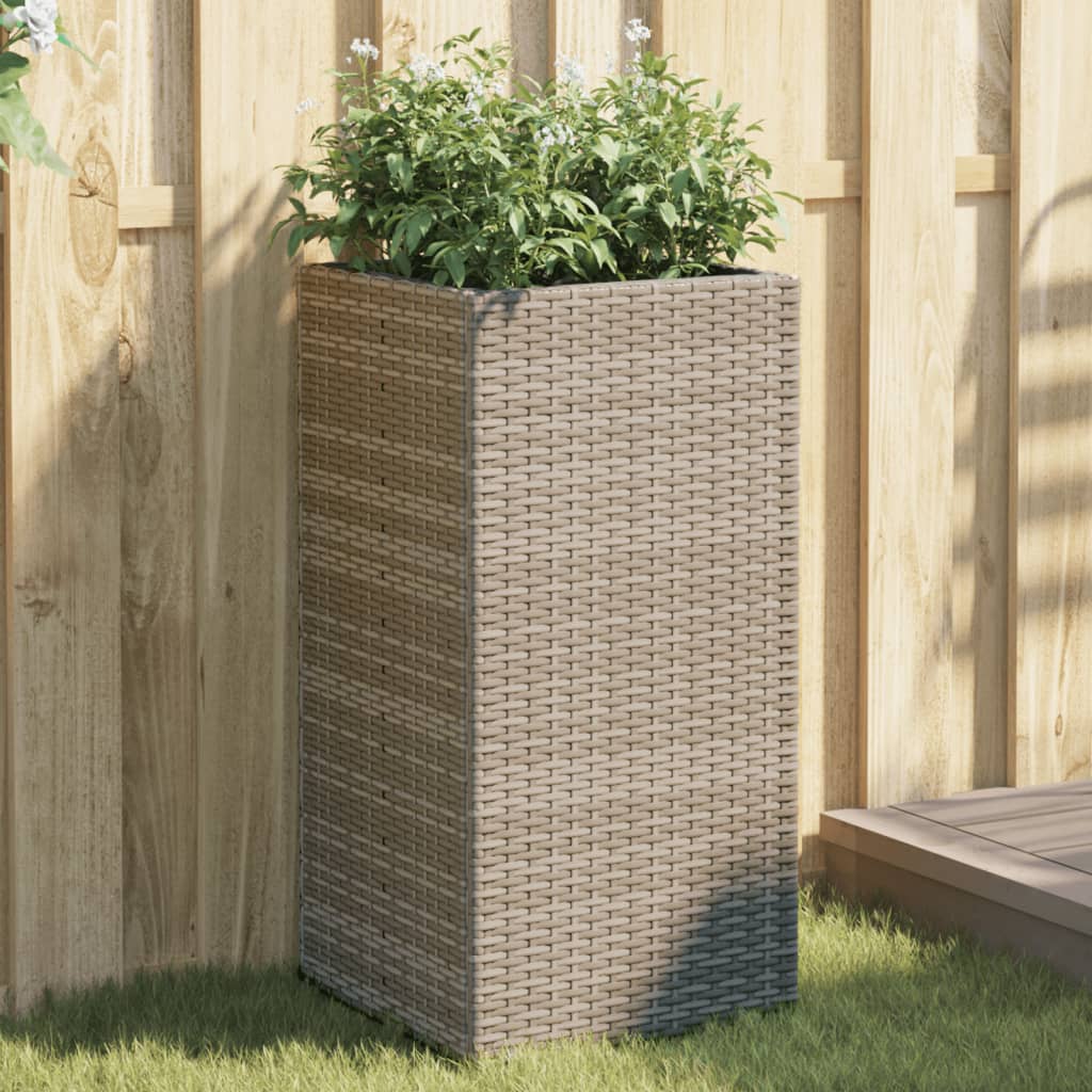 Vidaxx plantekasser 2 stk 40x40x80 cm polyrattangrå