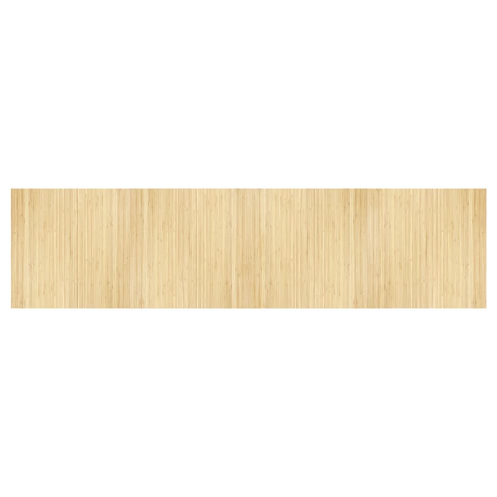 Vidaxx rektangulært tæppe 100x400 cm lys naturlig bambus