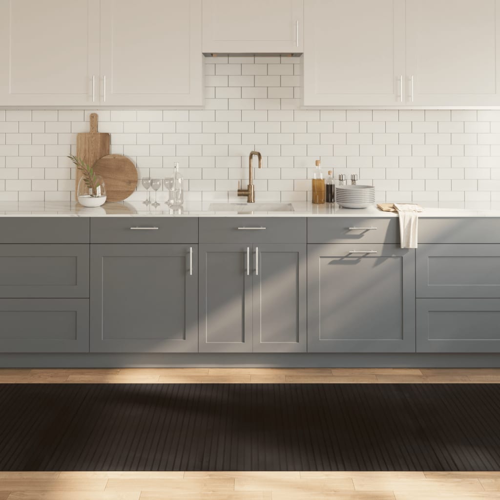 Vidaxx rektangulært tæppe 100x500 cm bambus mørkebrunt