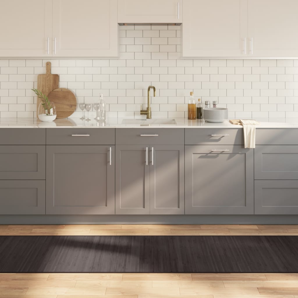 Vidaxx rektangulært tæppe 70x300 cm bambus mørkebrunt