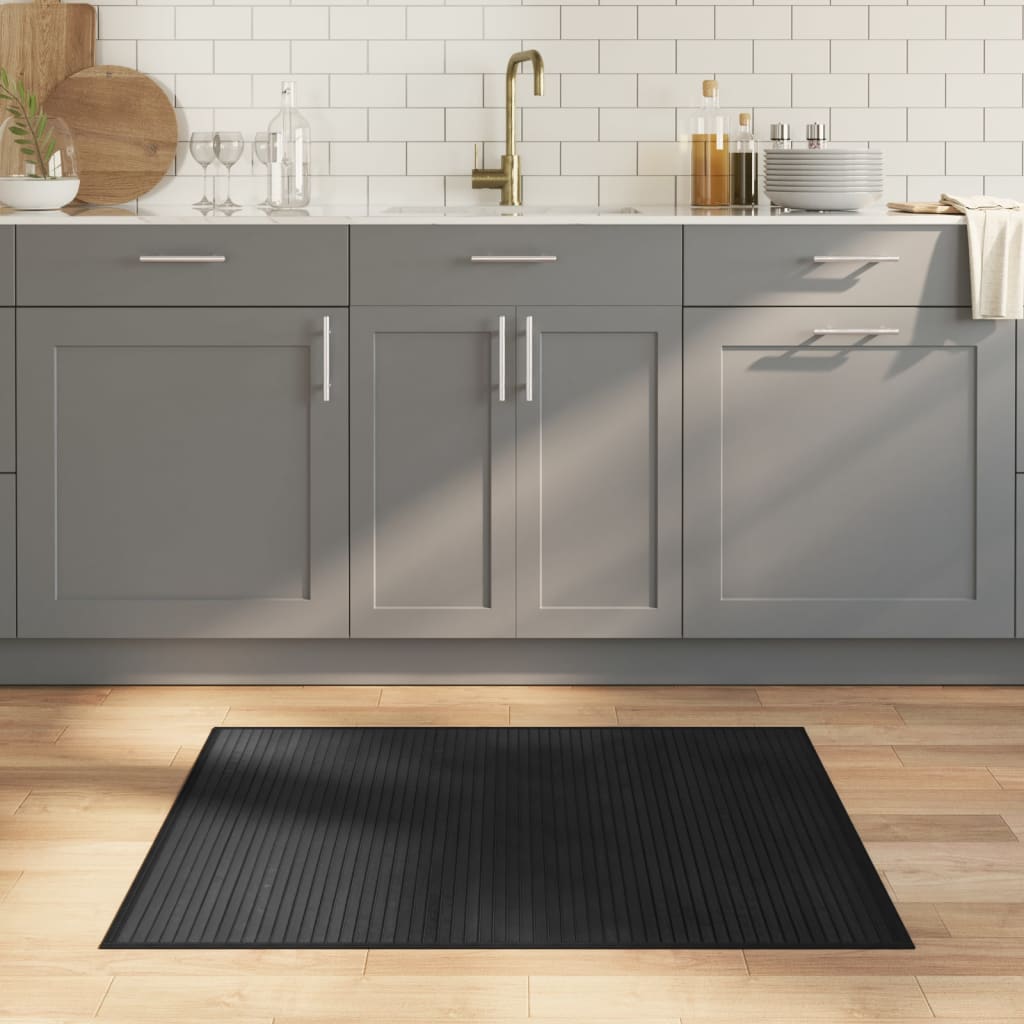 Vidaxx rektangulært tæppe 80x100 cm bambus sort