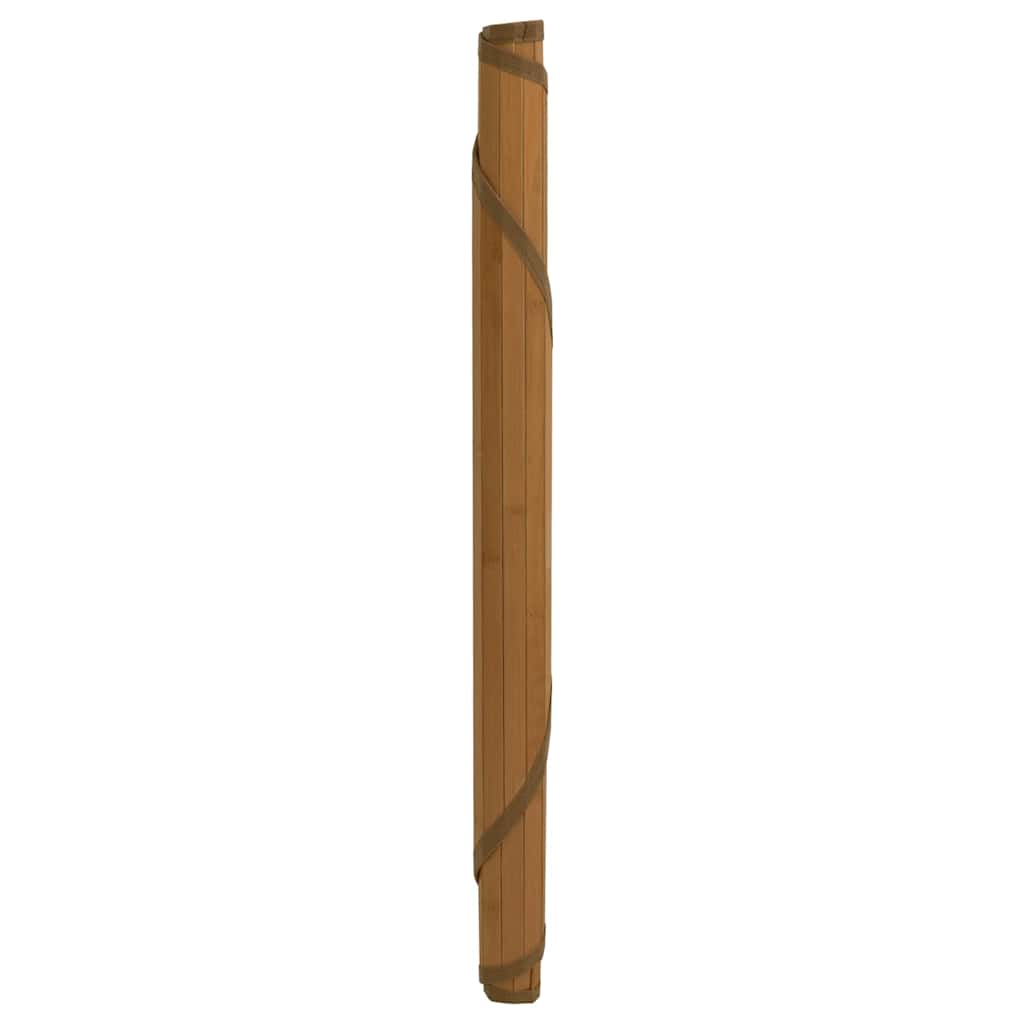 VidaXL tæppe rundt 100 cm bambus brunt