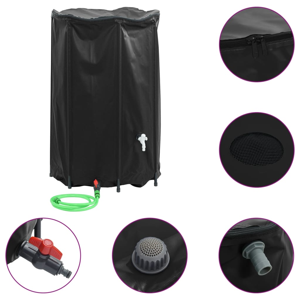VidaXL vandtank med hane foldbar 1000 l PVC