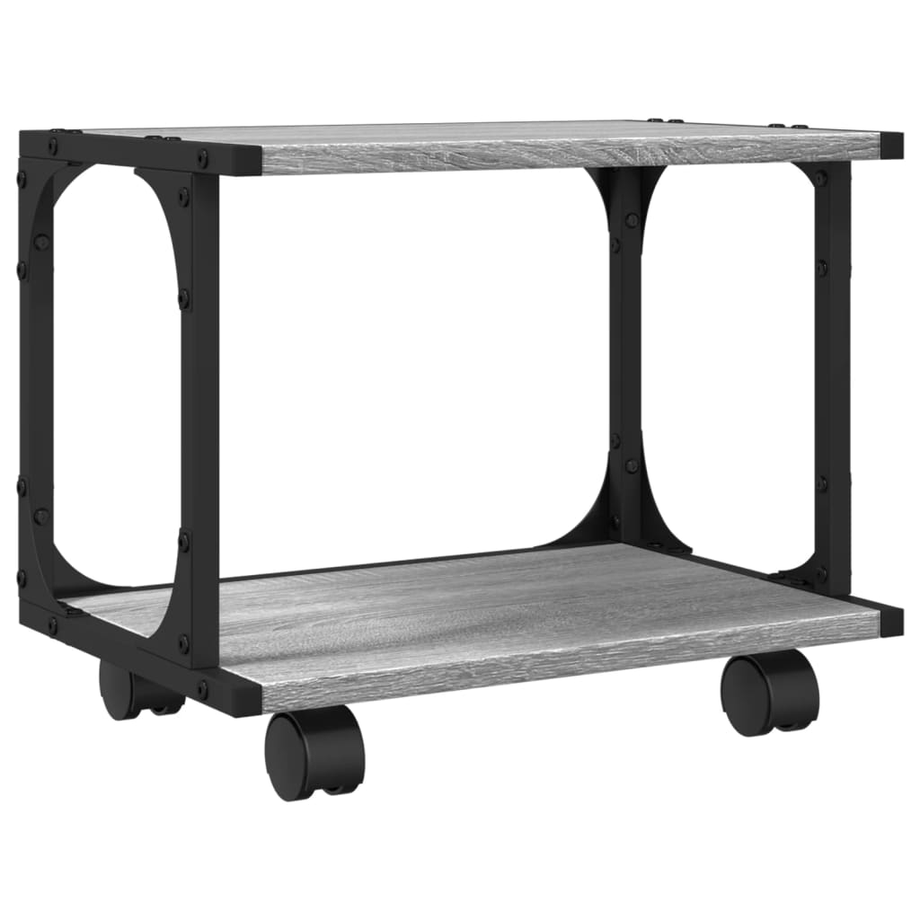 VidaXL printerskab 2-lags 41x28x33,5 cm konstrueret træ grå sonoma