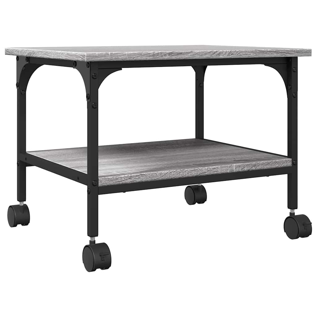 Vidaxx printerskab 2-lags 50x40x38 cm forarbejdet træ grå sonoma