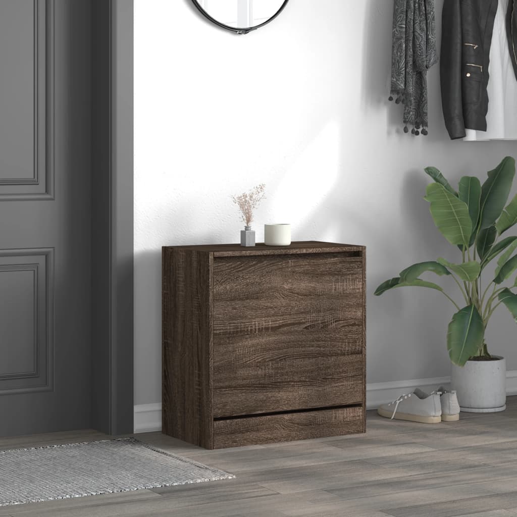 Vidaxx skoskab 60x34x63,5 cm færdig træbrun eg farve