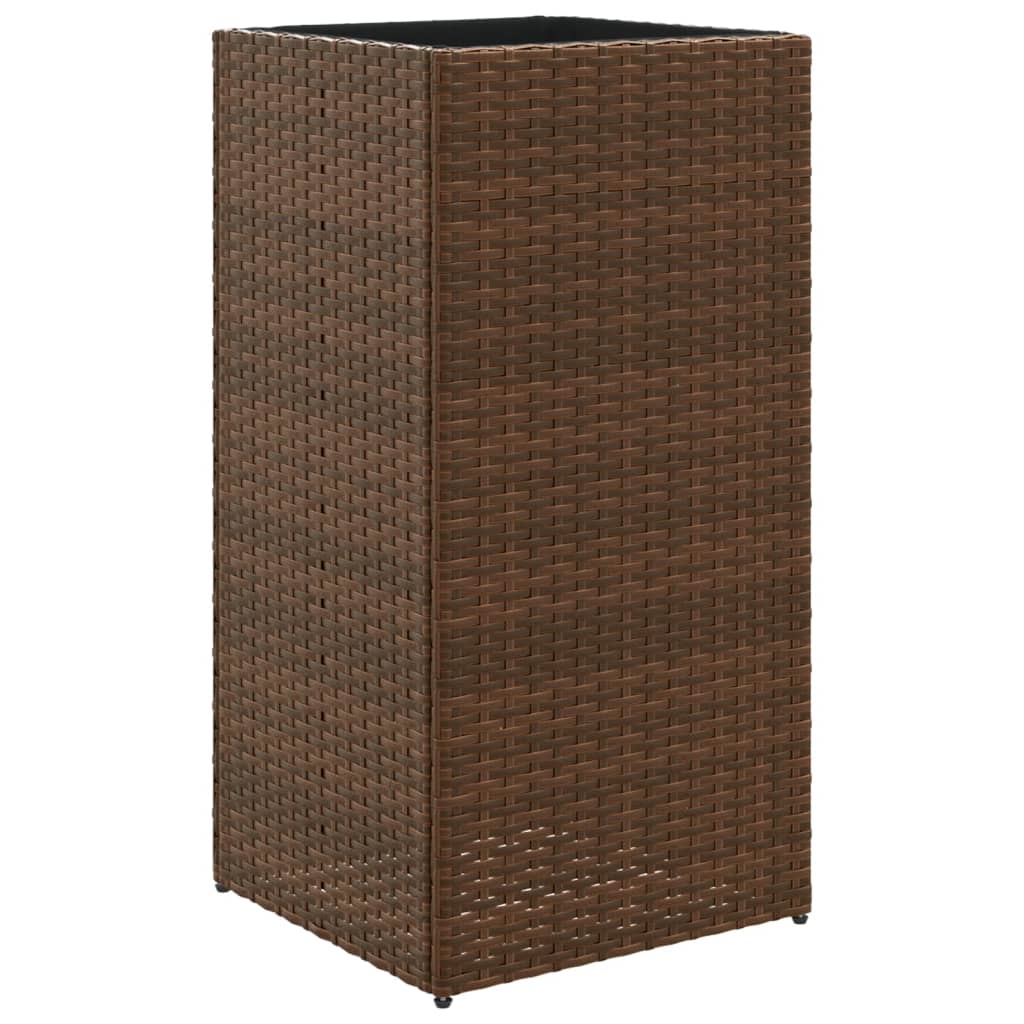Vidaxx plantekasse 40x40x80 cm polyrattan brun