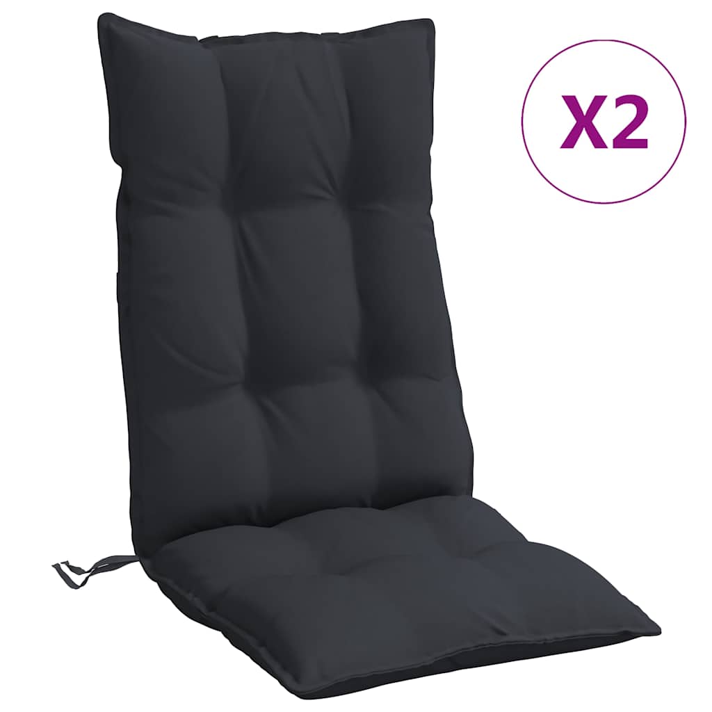 VidaXL stolehynder 2 stk højryg oxford stof sort