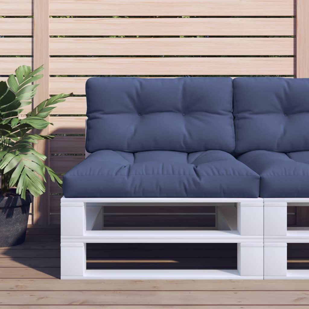 VidaXL pallepude 120x40x12 cm stof marineblå