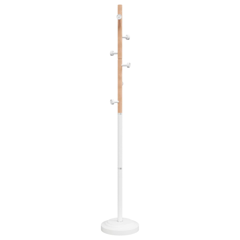VidaXL knagerække 177 cm pulverlakeret jernhvid