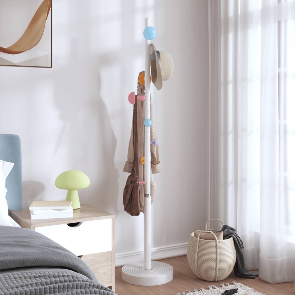 VidaXL knagerække 172 cm pulverlakeret jernhvid
