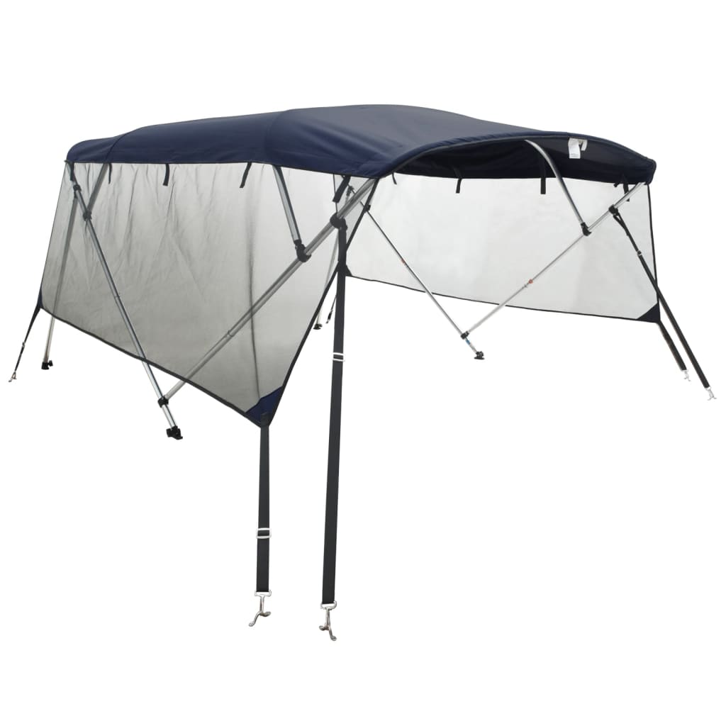 VidaXL bimini top 4 buer med mesh sidevægge 243x(200-213)x137 cm