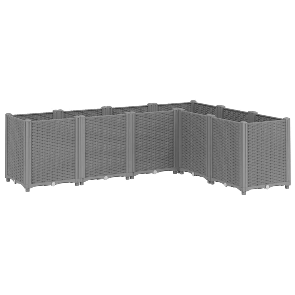 Vidaxx plantekasse 160x120x53 cm polypropylen lysegrå