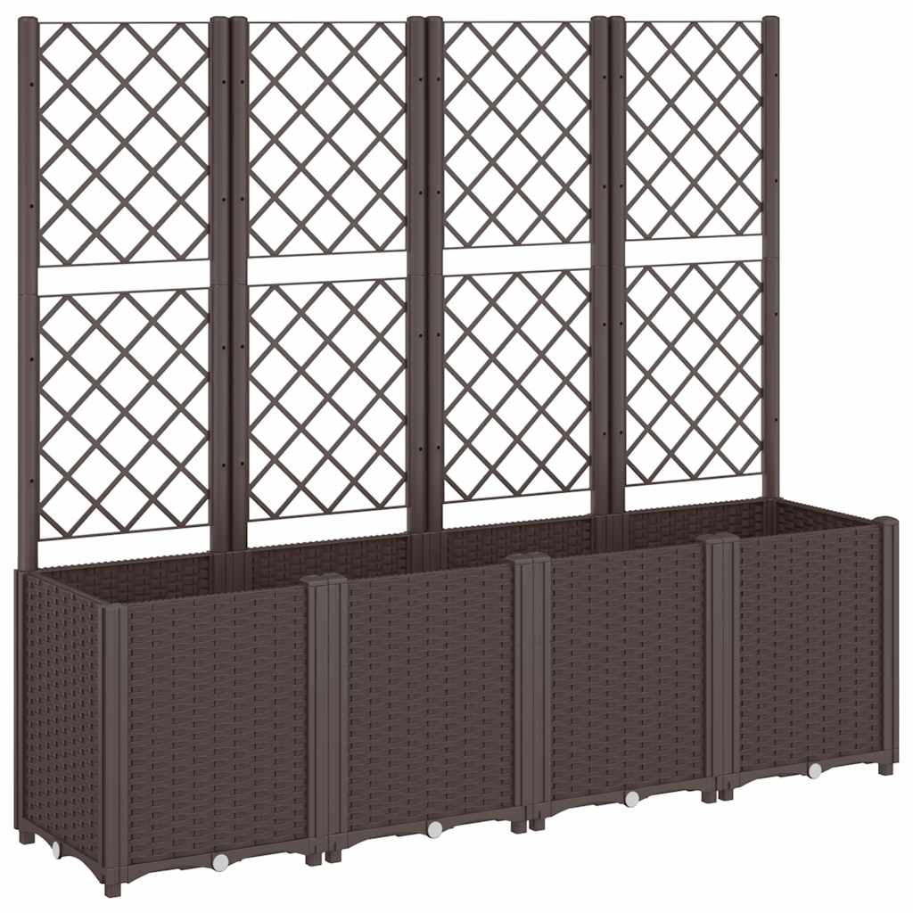Vidaxx plantekasse med espalier 160x40x140 cm polypropylen brun