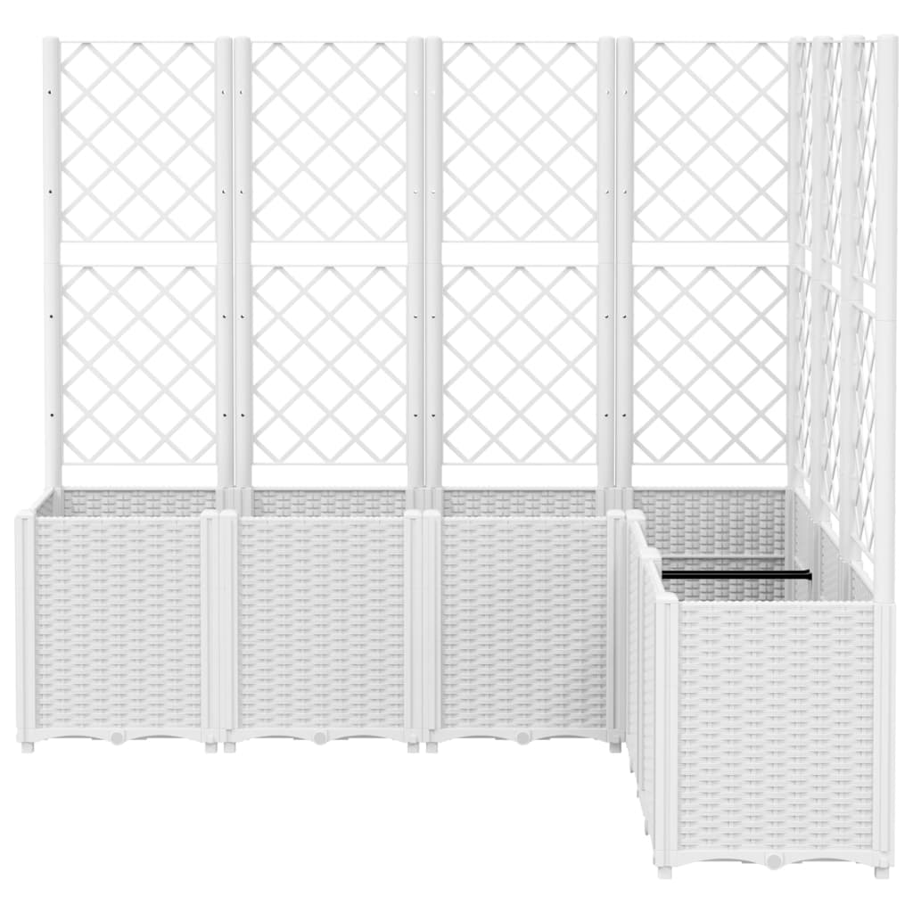 Vidaxx plantekasse med espalier 160x120x140 cm polypropylen hvid