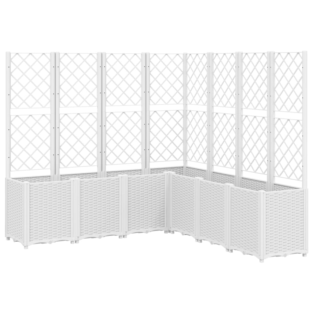 Vidaxx plantekasse med espalier 160x160x140 cm polypropylen hvid