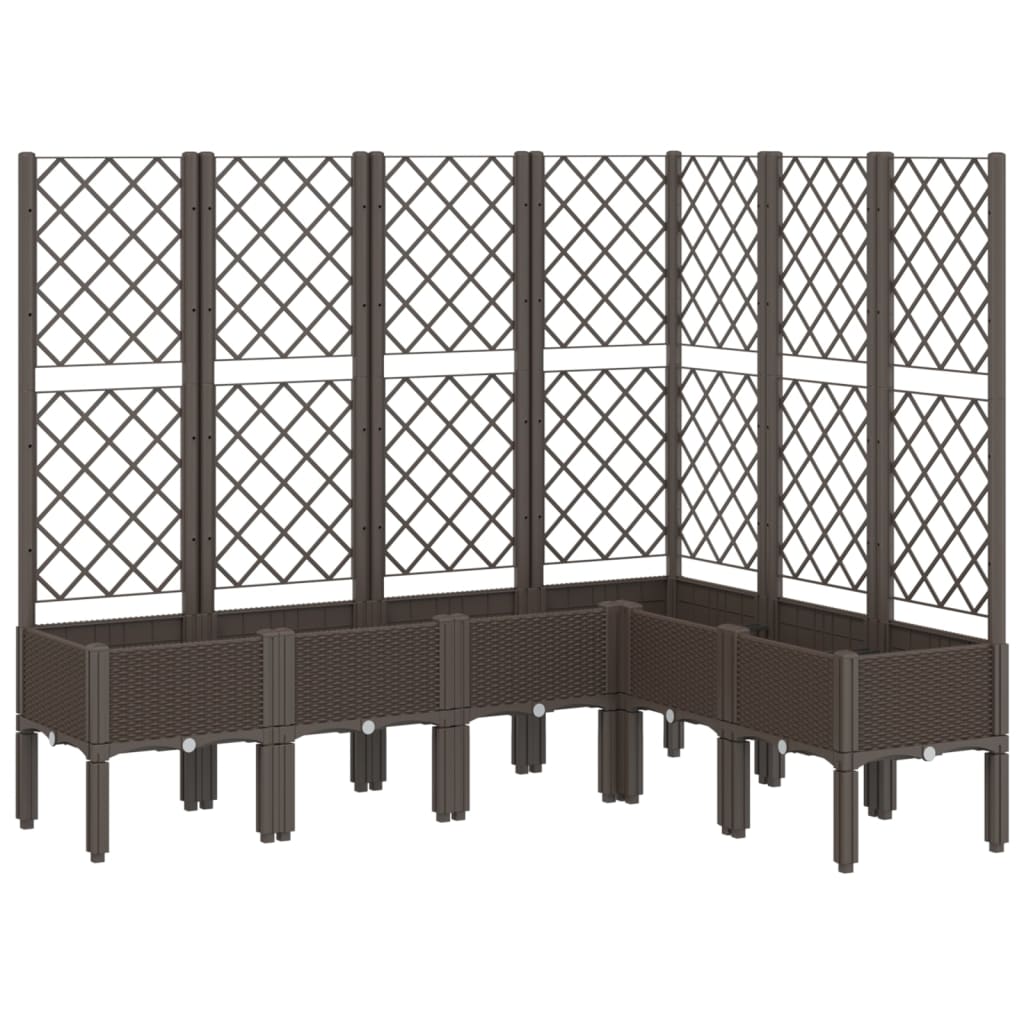 Vidaxx plantekasse med espalier 160x120x142 cm polypropylen brun