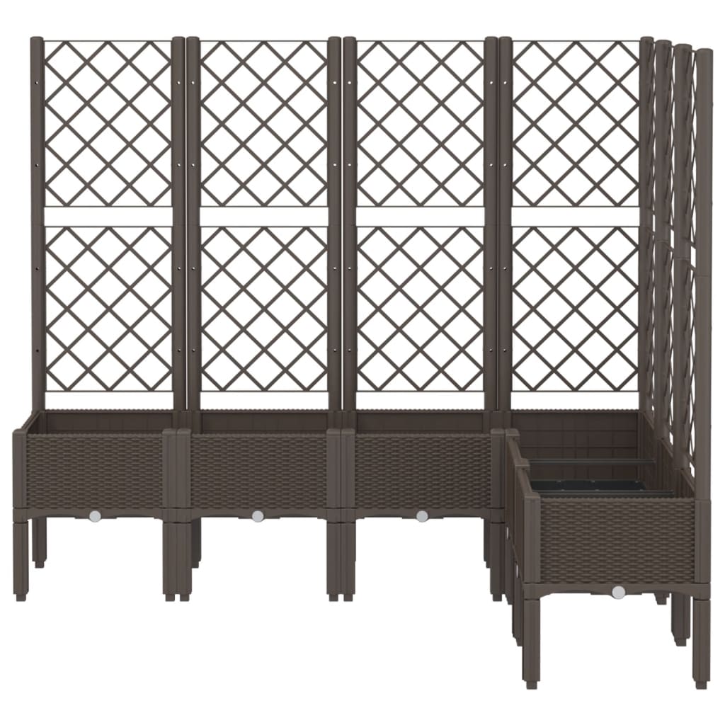 Vidaxx plantekasse med espalier 160x120x142 cm polypropylen brun