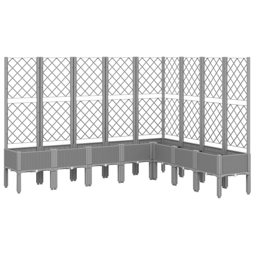 Vidaxx plantekasse med espalier 200x160x142 cm polypropylen lysegrå