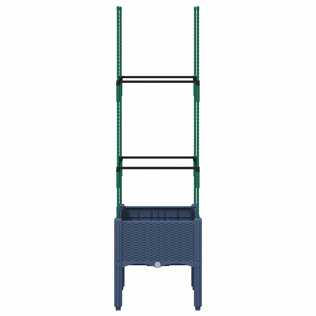 Vidaxx plantekasse med espalier 40x40x142,5 cm polypropylen blå-grå