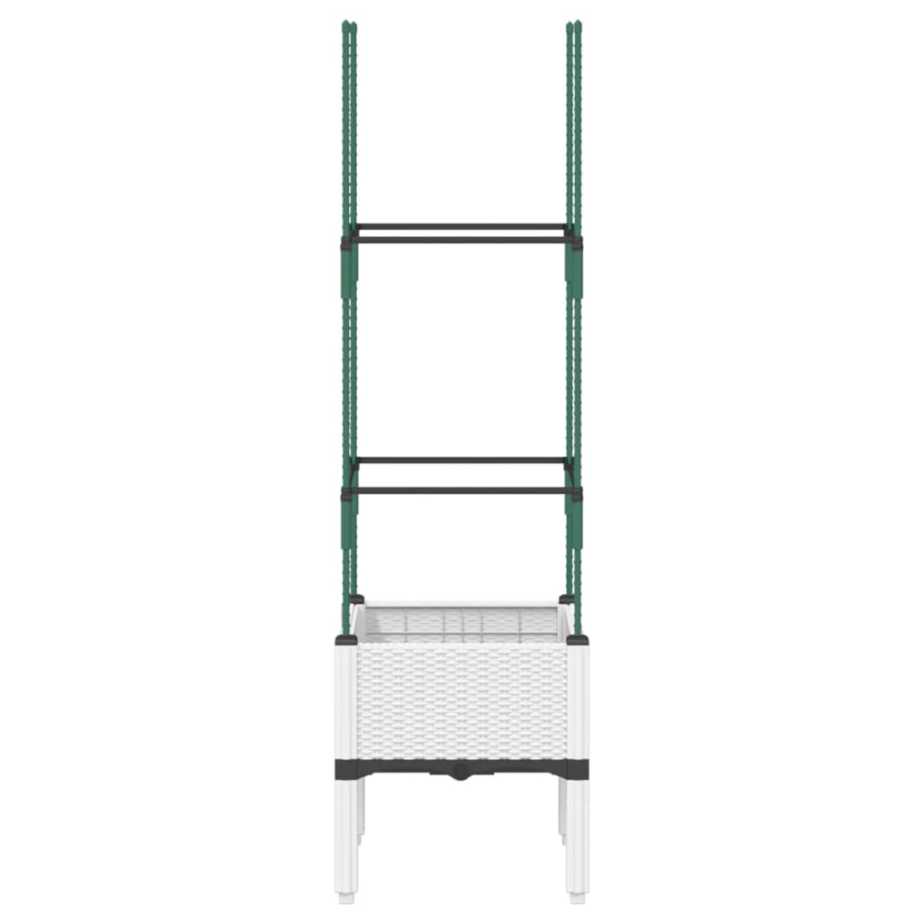 Vidaxx plantekasse med espalier 40x40x142,5 cm polypropylen hvid