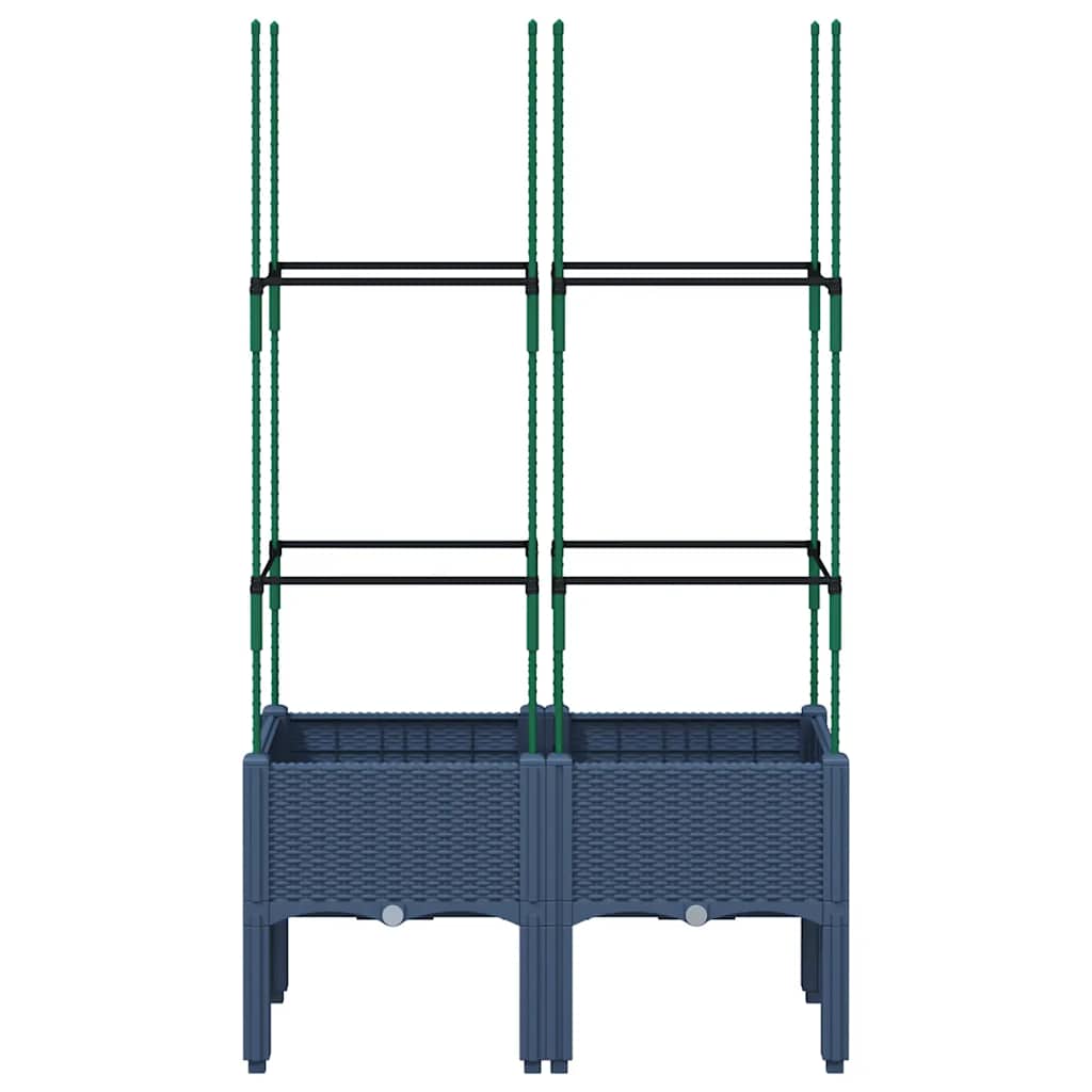 Vidaxx plantekasse med espalier 80x40x142,5 cm polypropylen blå-grå