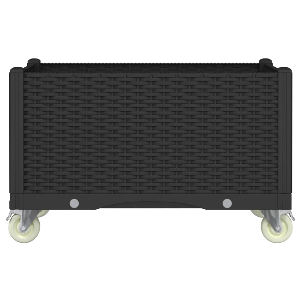 Vidaxx plantekasse med hjul 80x50x54 cm polypropylen sort