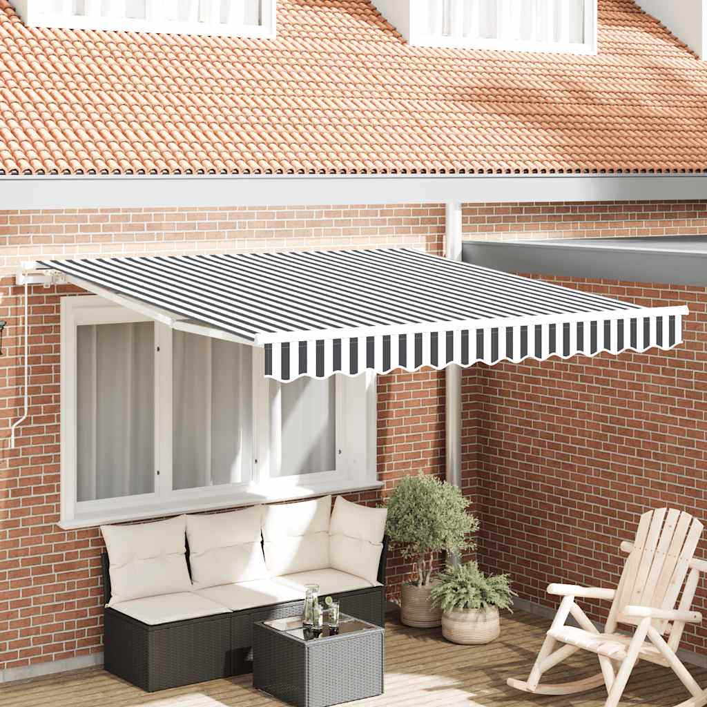 Vidaxx fortelt manuelt udtrækbart 300x250 cm antracit og hvid