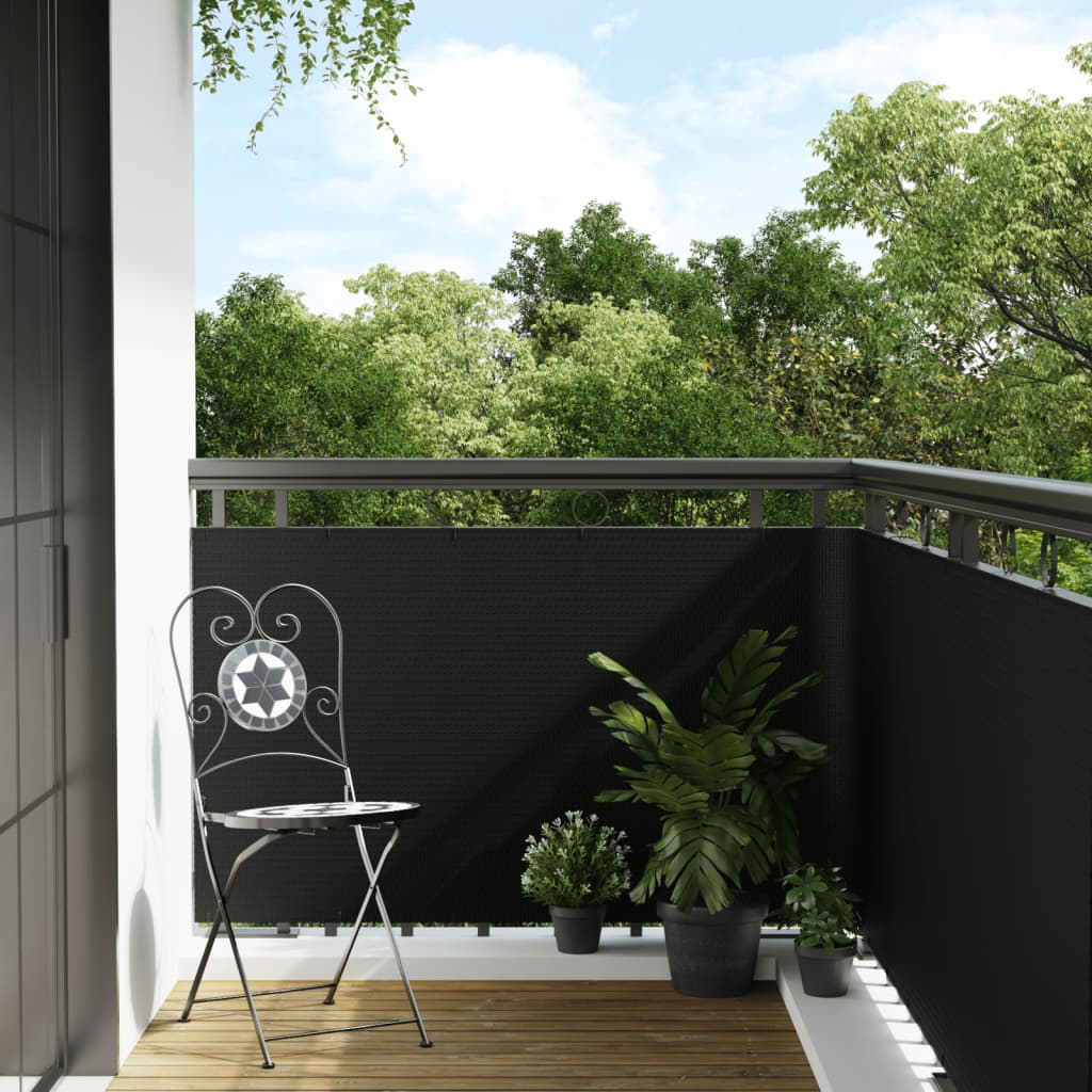 Vidaxx altanskærm 600x90 cm polyrattan sort