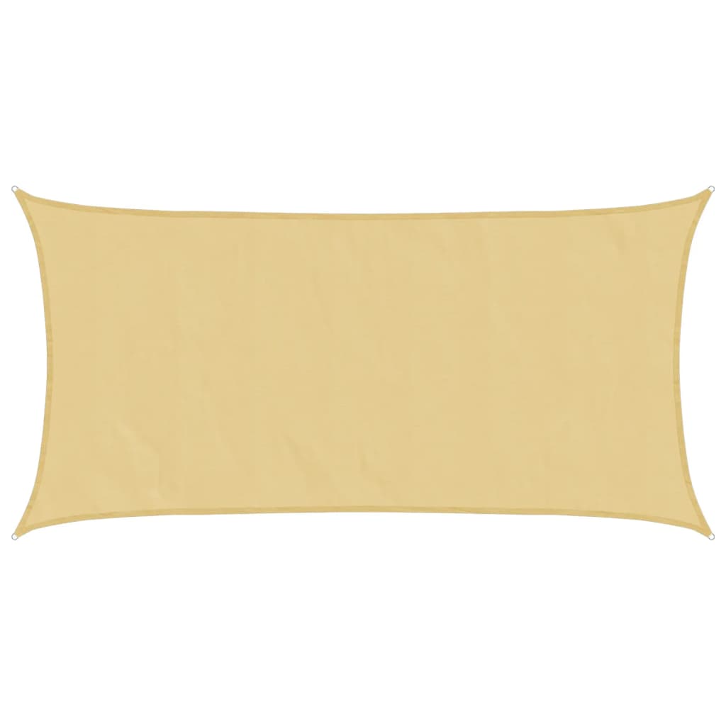 Vidaxl solsejl 5x2,5 m 100% polyester oxford sandfarvet