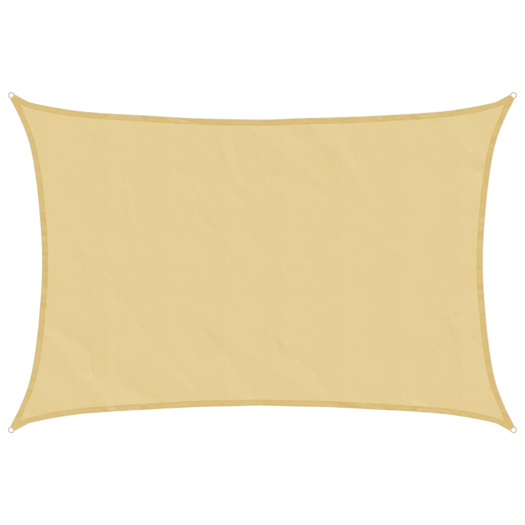 Vidaxl solsejl 5x4 m 100% polyester oxford sandfarvet