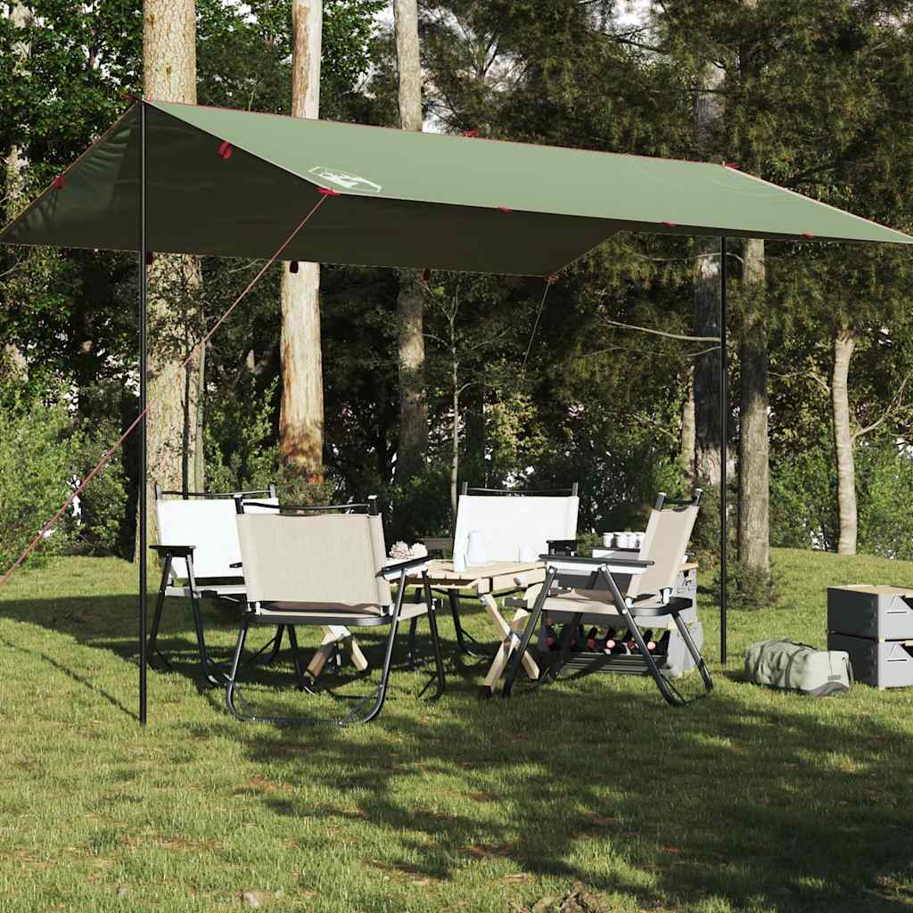 Vidaxx campingfortelt vandtæt 400x294 cm grøn