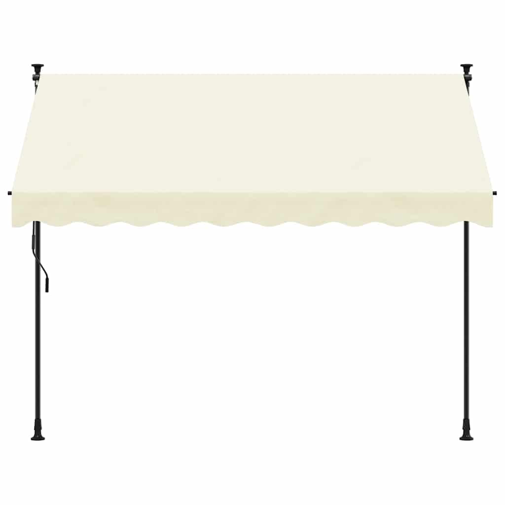 Vidaxx udtrækbart fortelt 300x150 cm stof og stål cremefarvet