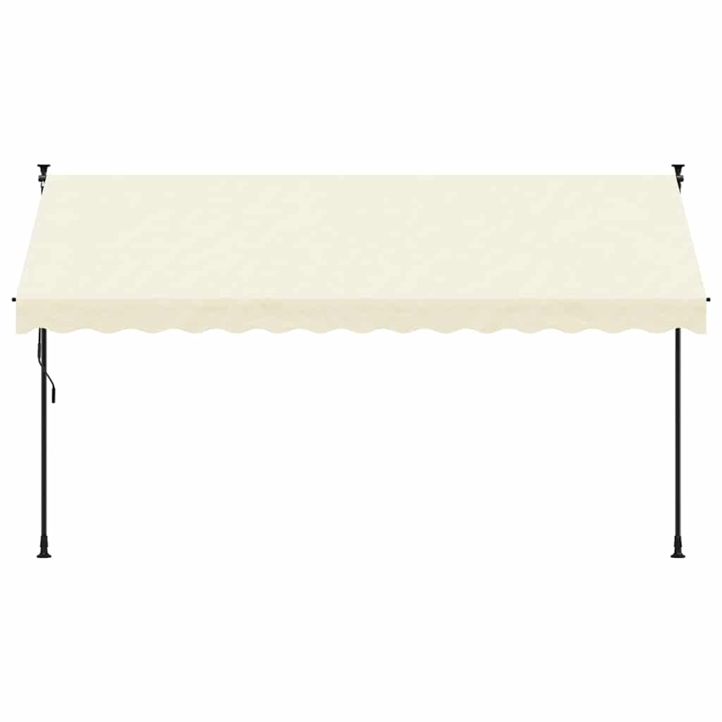 Vidaxx udtrækbart fortelt 350x150 cm stof og stål cremefarvet