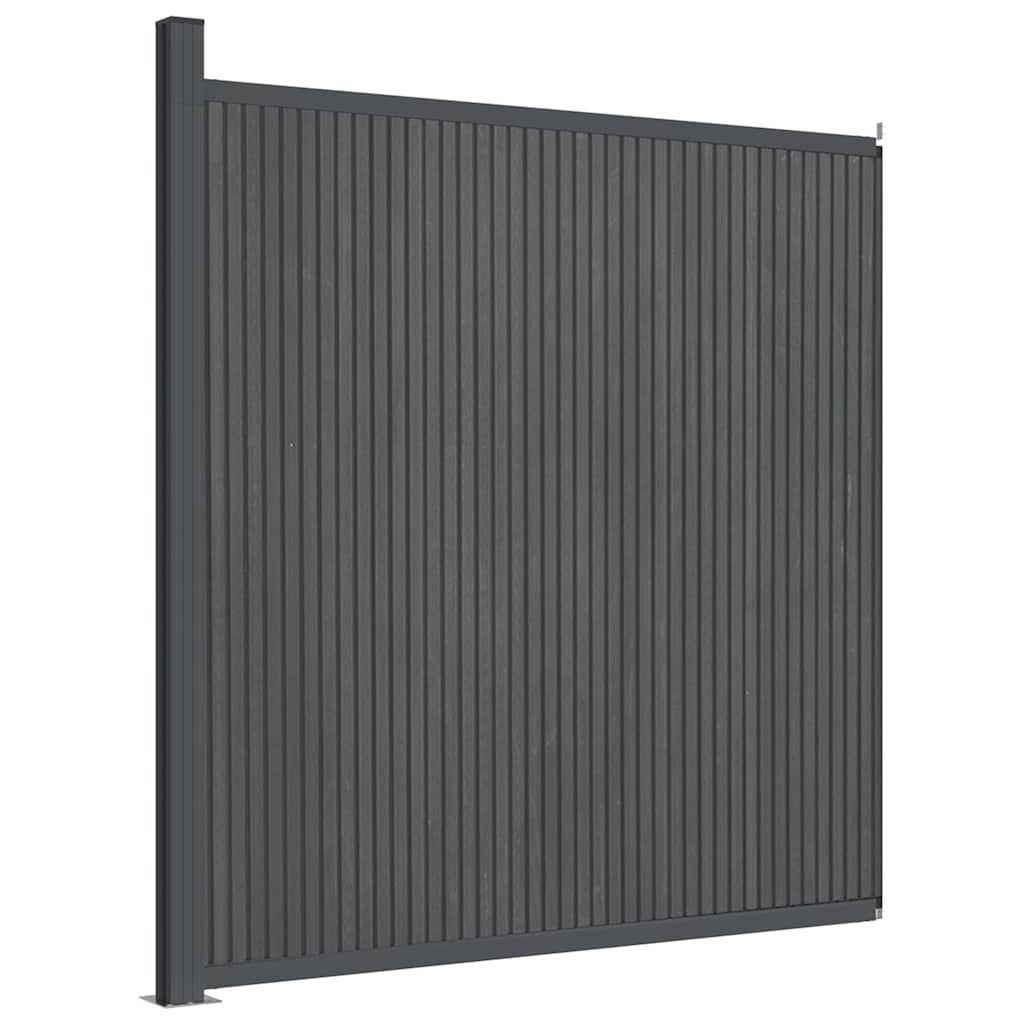 Vidaxxl hegnspanel 173x186 cm hkc grå