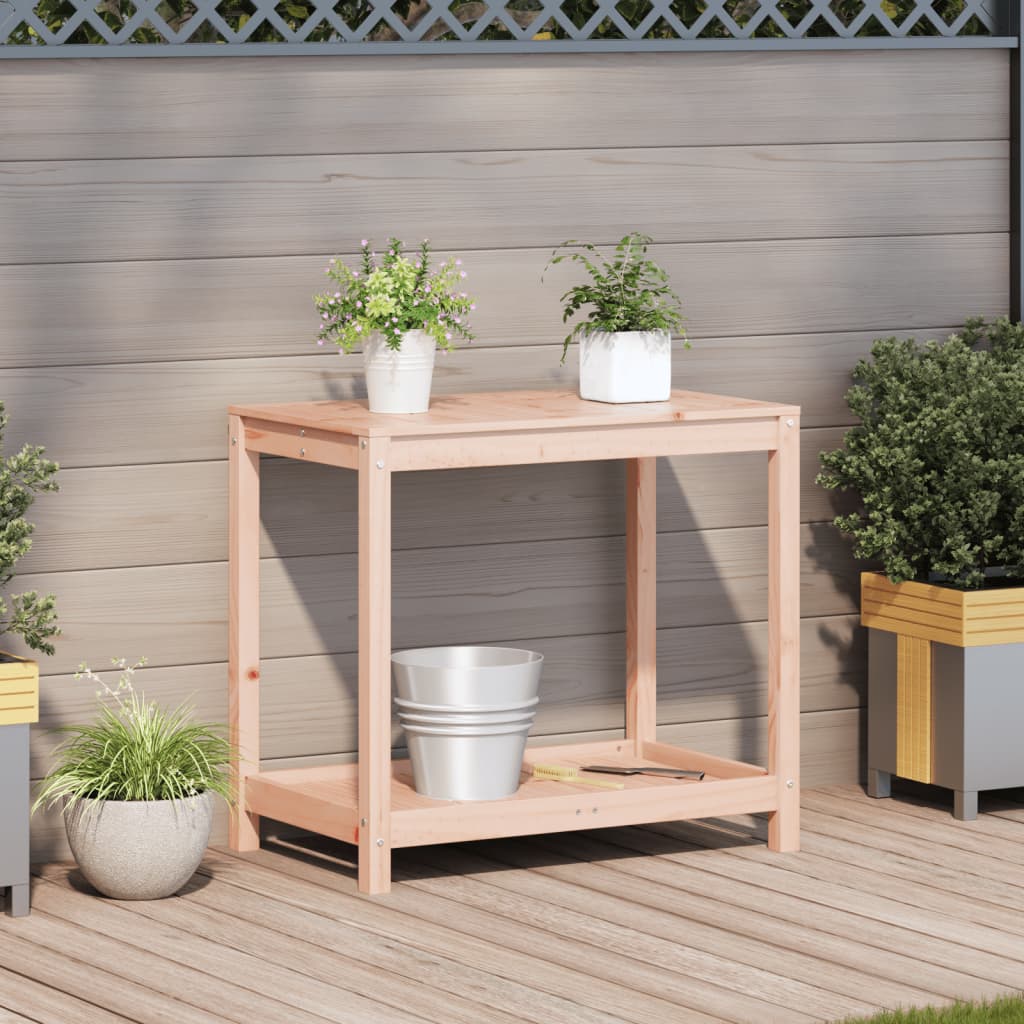 Vidaxx pottebord med hylde 82,5x50x75 cm massivt Douglas træ