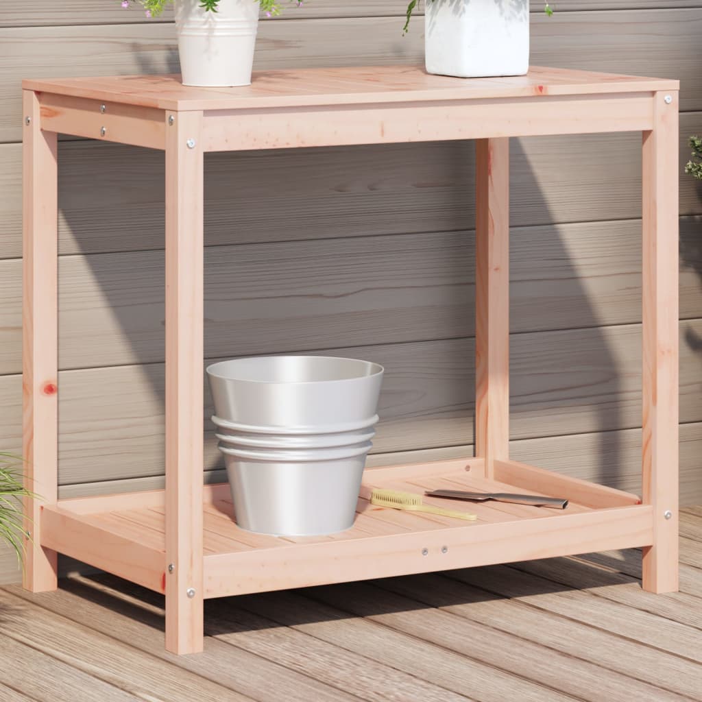 Vidaxx pottebord med hylde 82,5x50x75 cm massivt Douglas træ