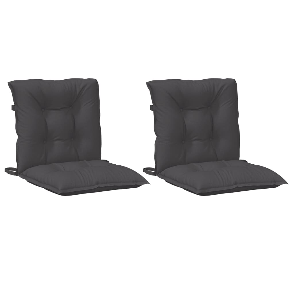Vidaxx stolehynder 2 stk lav ryg 100x50x7 cm stof blandet antracit