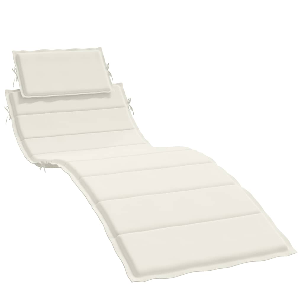 Vidaxx liggestolspude 186x58x4 cm stof, blandet creme